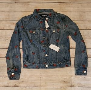 NWT Express Floral Jean Jacket